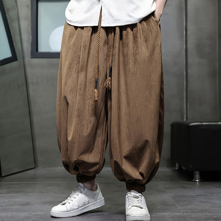 Pantaloni harem da uomo con tasche e coulisse, casual e colorati, adatti a tutti i giorni, con Buddha Stones - image 12