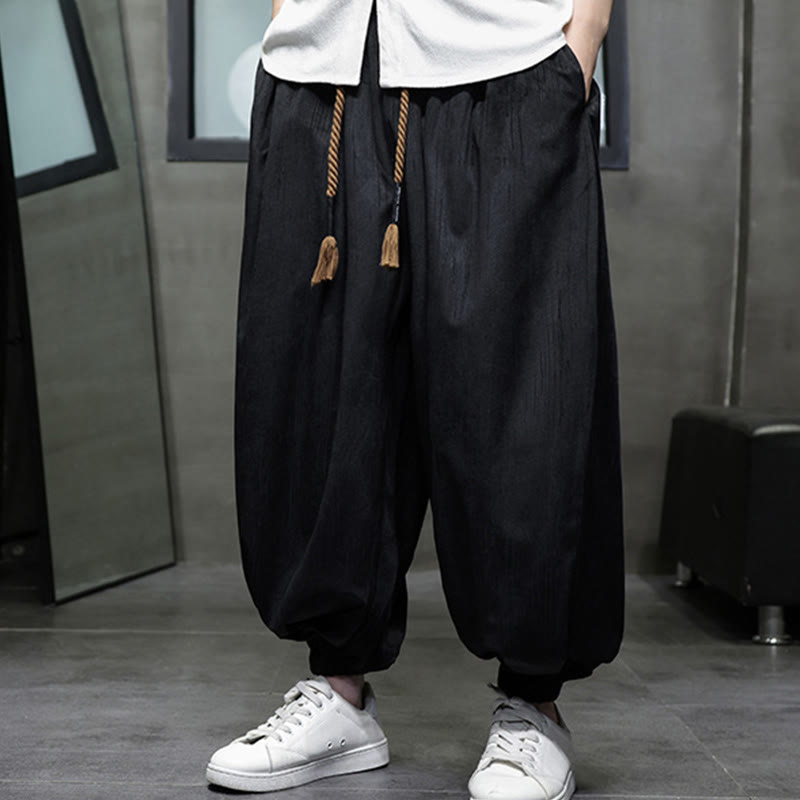 Pantaloni harem da uomo con tasche e coulisse, casual e colorati, adatti a tutti i giorni, con Buddha Stones - image 1