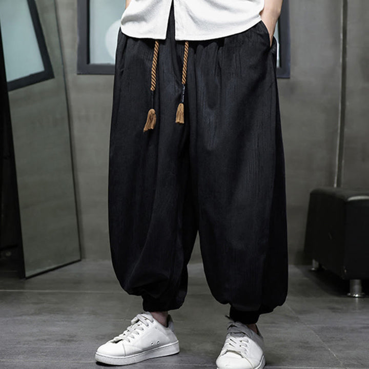 Pantaloni harem da uomo con tasche e coulisse, casual e colorati, adatti a tutti i giorni, con Buddha Stones - image 1