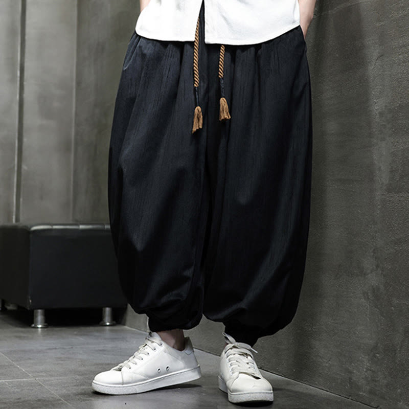 Pantaloni harem da uomo con tasche e coulisse, casual e colorati, adatti a tutti i giorni, con Buddha Stones - image 2