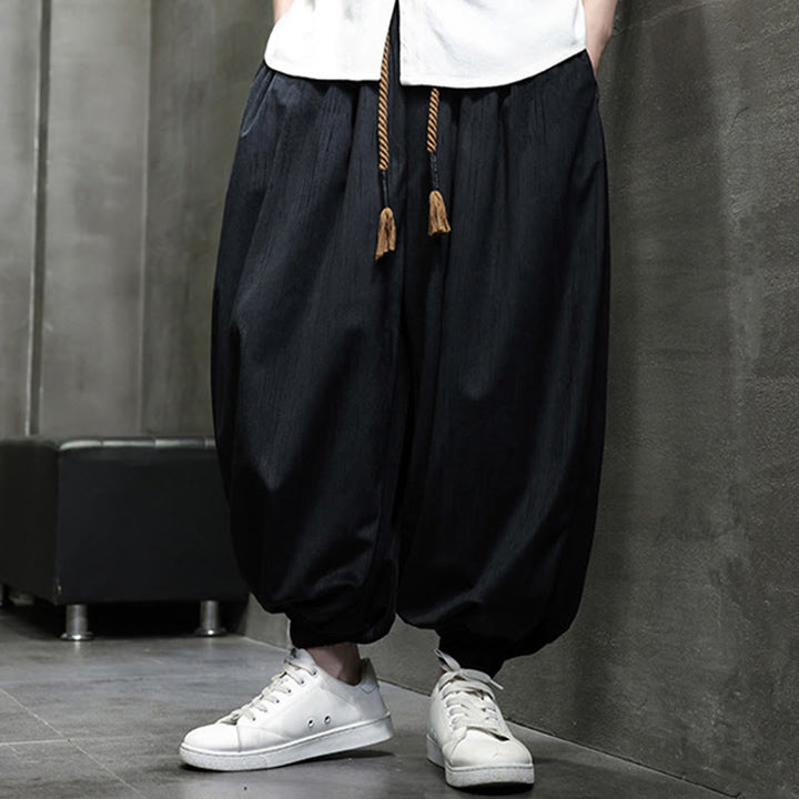 Pantaloni harem da uomo con tasche e coulisse, casual e colorati, adatti a tutti i giorni, con Buddha Stones - image 2