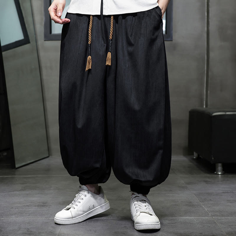 Pantaloni harem da uomo con tasche e coulisse, casual e colorati, adatti a tutti i giorni, con Buddha Stones - image 3