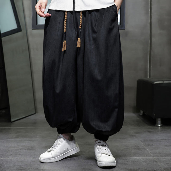 Pantaloni harem da uomo con tasche e coulisse, casual e colorati, adatti a tutti i giorni, con Buddha Stones - image 3