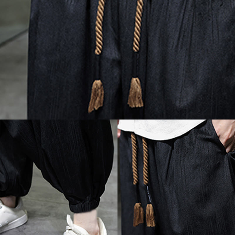 Pantaloni harem da uomo con tasche e coulisse, casual e colorati, adatti a tutti i giorni, con Buddha Stones - image 9