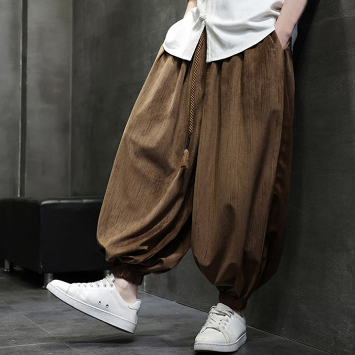 Pantaloni harem da uomo con tasche e coulisse, casual e colorati, adatti a tutti i giorni, con Buddha Stones - image 18