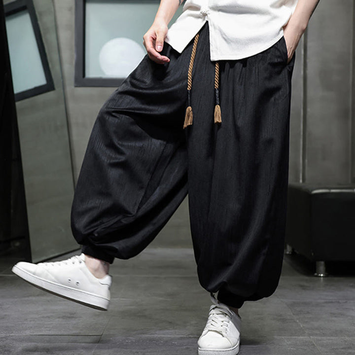 Pantaloni harem da uomo con tasche e coulisse, casual e colorati, adatti a tutti i giorni, con Buddha Stones - image 8