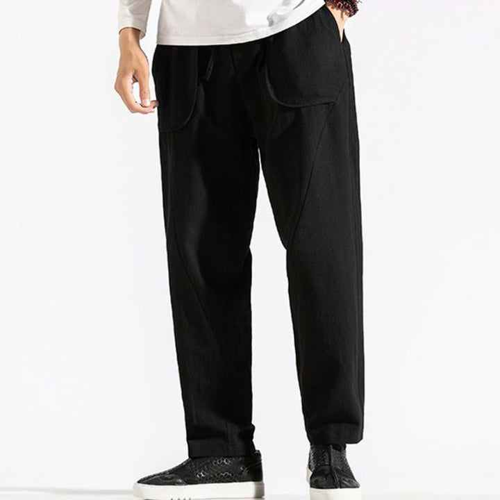Pantaloni harem da uomo in cotone con tasche, modello Buddha Stones, stile retrò casual e coulisse - image 16