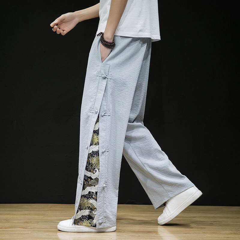 Buddha Stones con tasche, motivo patchwork casual a gru Buddha Stones, design con bottoni a rana - image 18