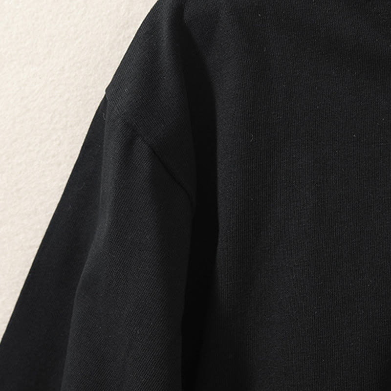 Maglietta casual da donna in puro cotone e lino con orlo irregolare e maniche lunghe Buddha Stones - image 12