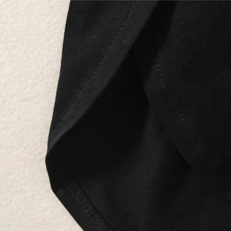 Maglietta casual da donna in puro cotone e lino con orlo irregolare e maniche lunghe Buddha Stones - image 10