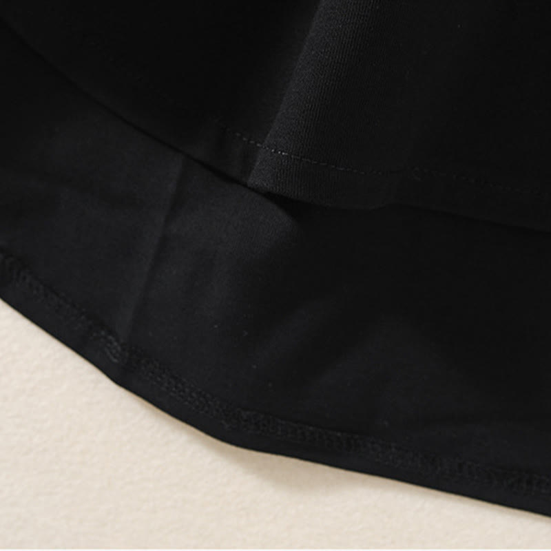 Maglietta casual da donna in puro cotone e lino con orlo irregolare e maniche lunghe Buddha Stones - image 9