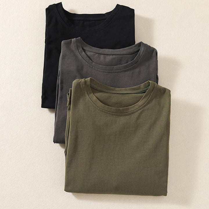 Maglietta casual da donna in puro cotone e lino con orlo irregolare e maniche lunghe Buddha Stones - image 21