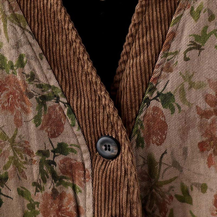 Giacca imbottita in cotone jacquard con motivo floreale Buddha Stones da donna - image 7