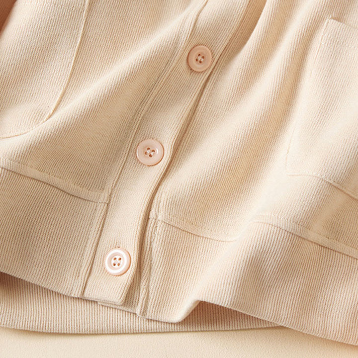 Giacca da donna in cotone con cappuccio e tasche, bottoni semplici, Buddha Stones - image 14