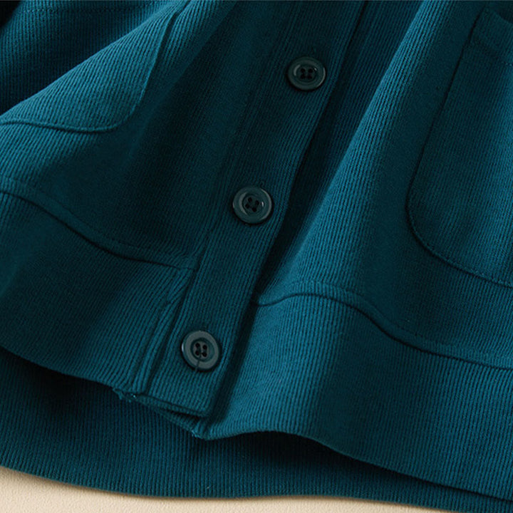 Giacca da donna in cotone con cappuccio e tasche, bottoni semplici, Buddha Stones - image 19