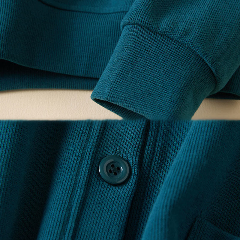 Giacca da donna in cotone con cappuccio e tasche, bottoni semplici, Buddha Stones - image 22