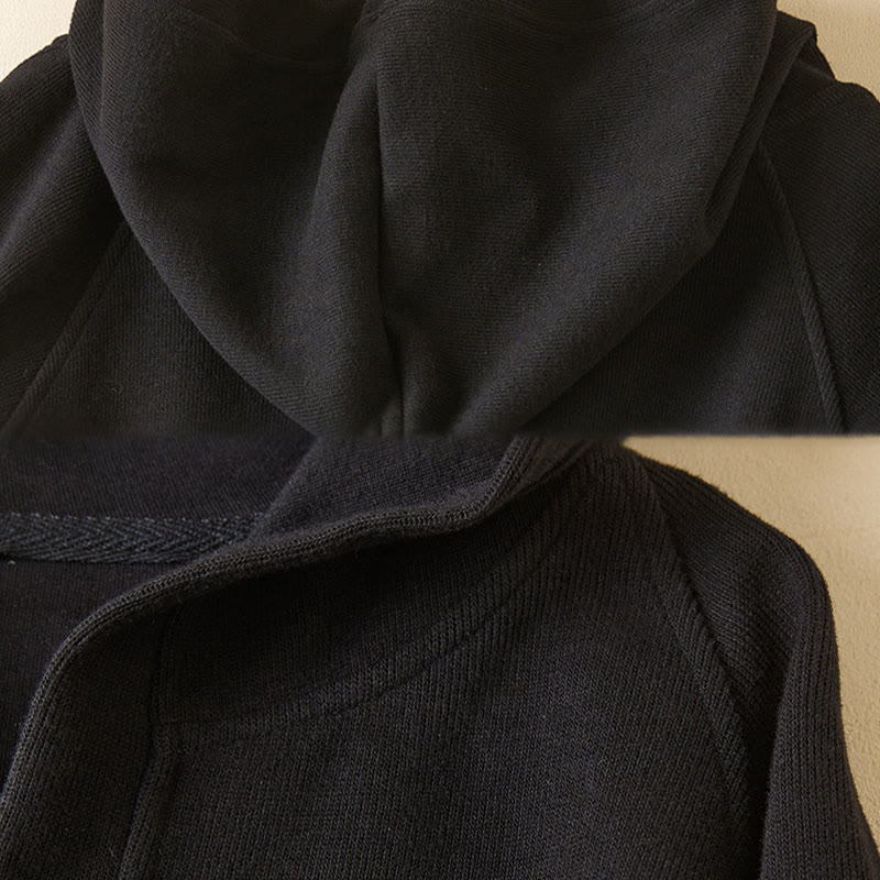 Giacca da donna in cotone con cappuccio e tasche, bottoni semplici, Buddha Stones - image 30