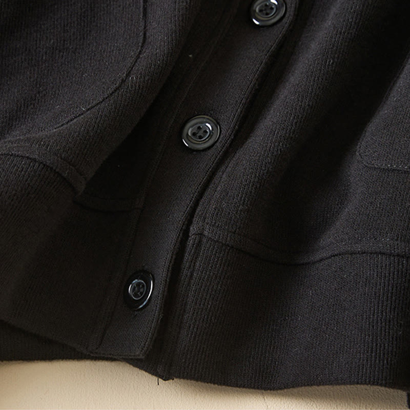 Giacca da donna in cotone con cappuccio e tasche, bottoni semplici, Buddha Stones - image 29