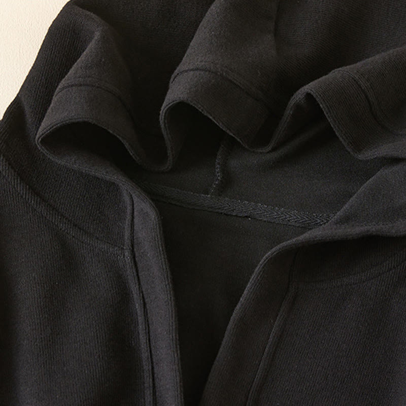 Giacca da donna in cotone con cappuccio e tasche, bottoni semplici, Buddha Stones - image 27