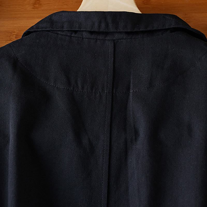Giacca da donna in cotone con tasche e bottoni semplici Buddha Stones - image 12