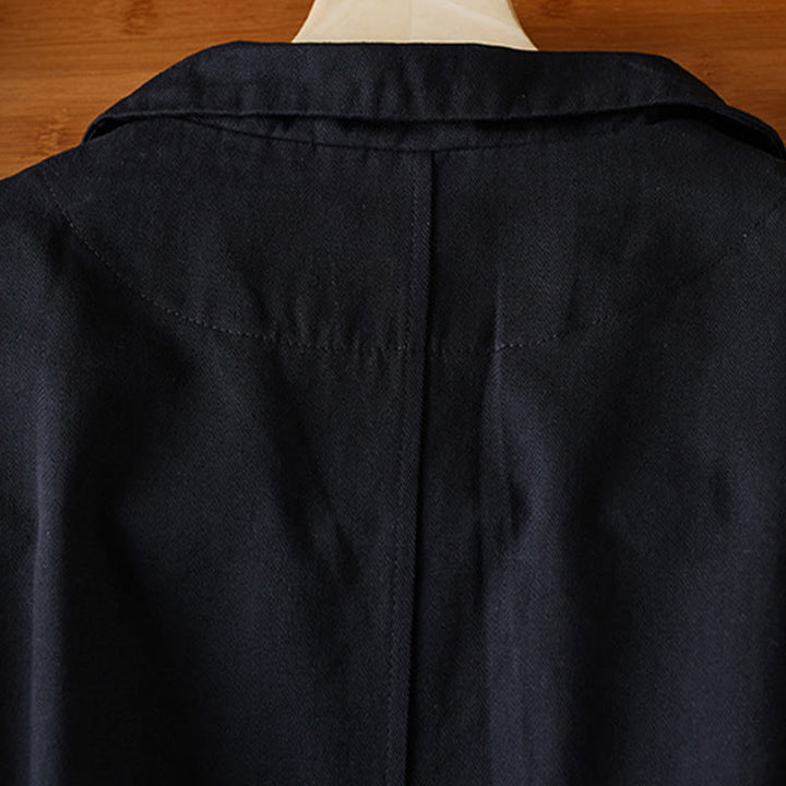 Giacca da donna in cotone con tasche e bottoni semplici Buddha Stones - image 12