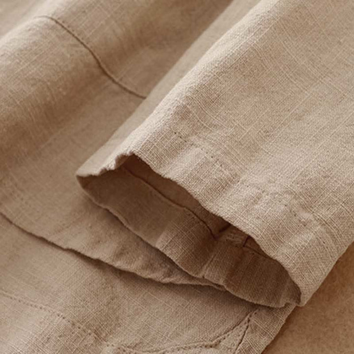 Buddha Stones Bottone di nodo cinese artistico letterario Abbigliamento casual in cotone - image 3