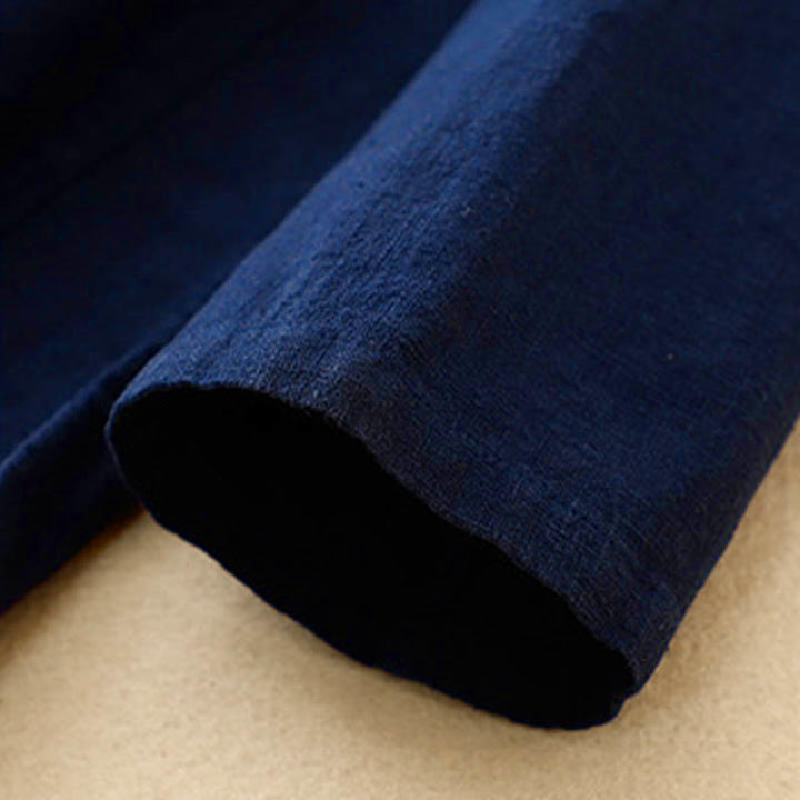 Buddha Stones Bottone di nodo cinese artistico letterario Abbigliamento casual in cotone - image 13