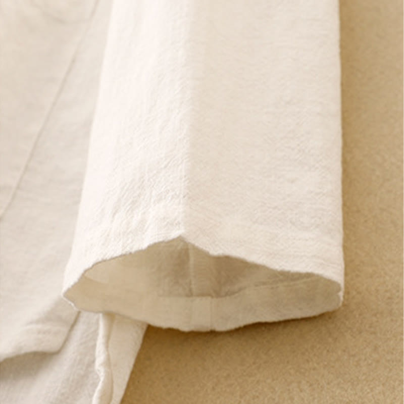 Buddha Stones Bottone di nodo cinese artistico letterario Abbigliamento casual in cotone - image 21