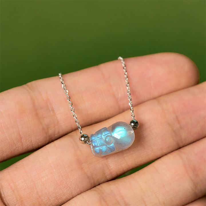 Braccialetto curativo in pietra di luna Pixiu in argento sterling 925 Buddha Stones - image 10