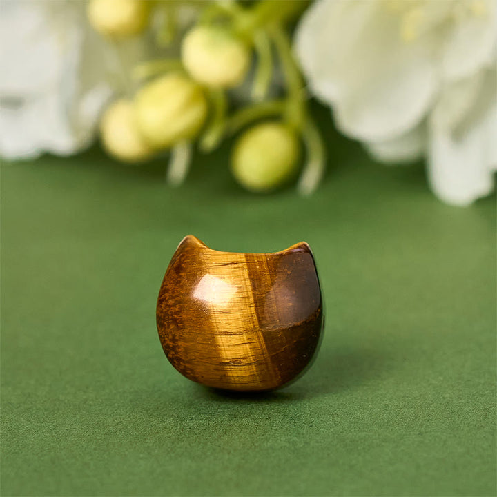 Bracciale di protezione in argento sterling 925 con occhio di tigre e gatto Buddha Stones - image 8