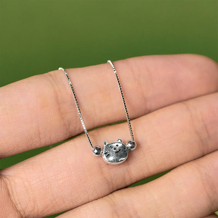 Bracciale a catena con mini gatto in argento sterling 925 Buddha Stones - image 8