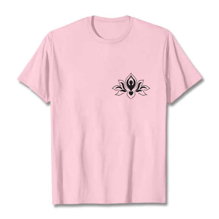Maglietta con motivo Buddha Stones Lotus Meditation Buddha - Rosa chiaro - 2XL - image 13