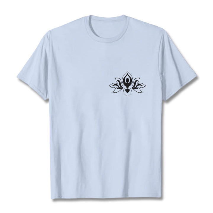 Maglietta con motivo Buddha Stones Lotus Meditation Buddha - Ciano chiaro - 2XL - image 19