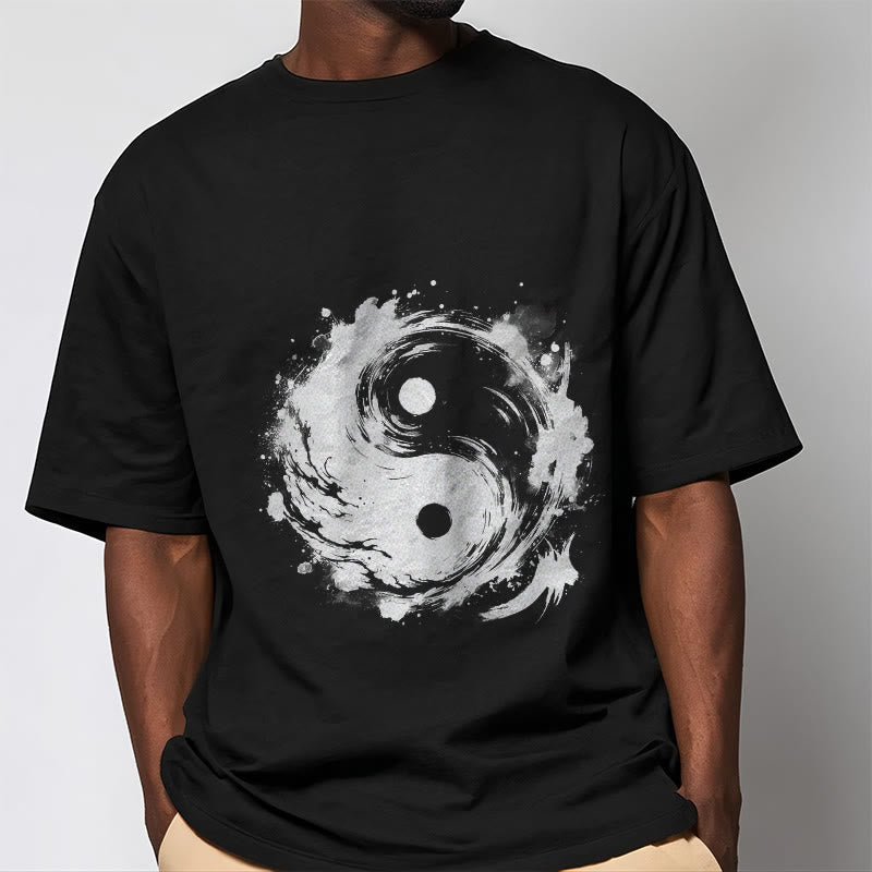 Maglietta con motivo di equilibrio e inchiostro Yin Yang Buddha Stones - image 2