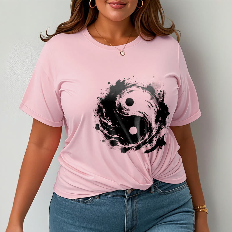 Maglietta con motivo di equilibrio e inchiostro Yin Yang Buddha Stones - image 14