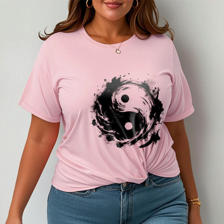 Maglietta con motivo di equilibrio e inchiostro Yin Yang Buddha Stones - image 14