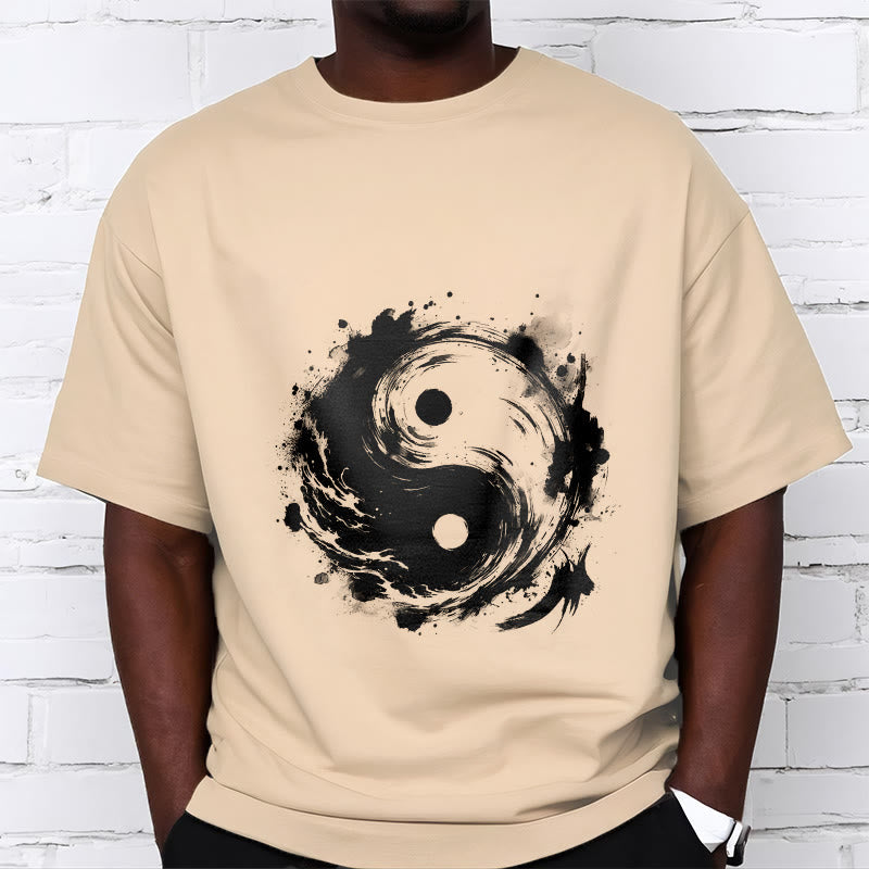Maglietta con motivo di equilibrio e inchiostro Yin Yang Buddha Stones - image 10
