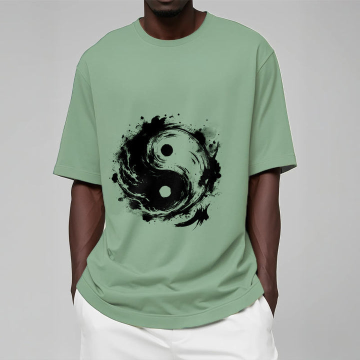 Maglietta con motivo di equilibrio e inchiostro Yin Yang Buddha Stones - image 16