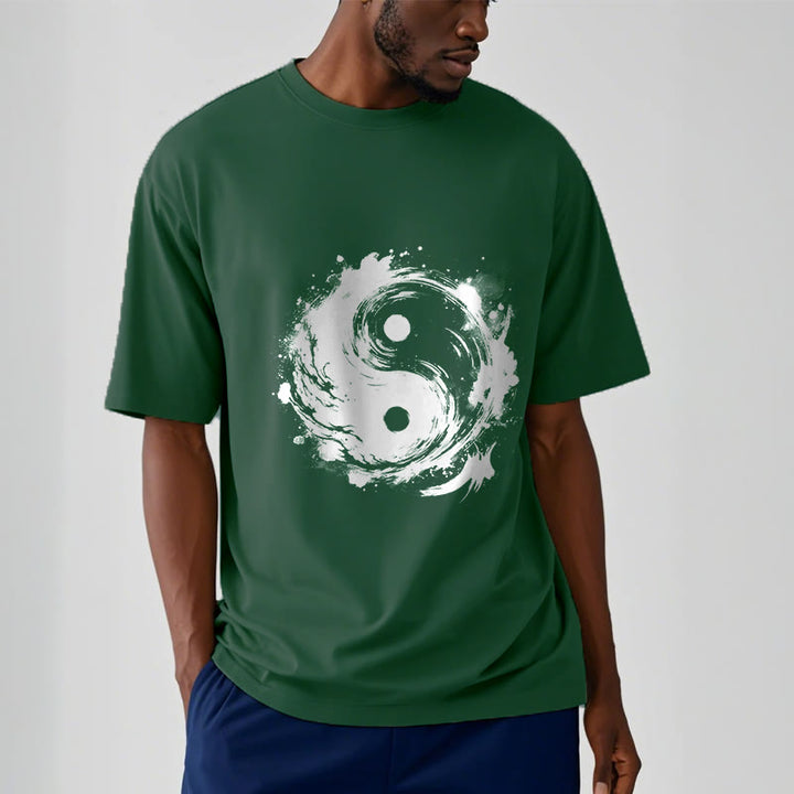 Maglietta con motivo di equilibrio e inchiostro Yin Yang Buddha Stones - image 12