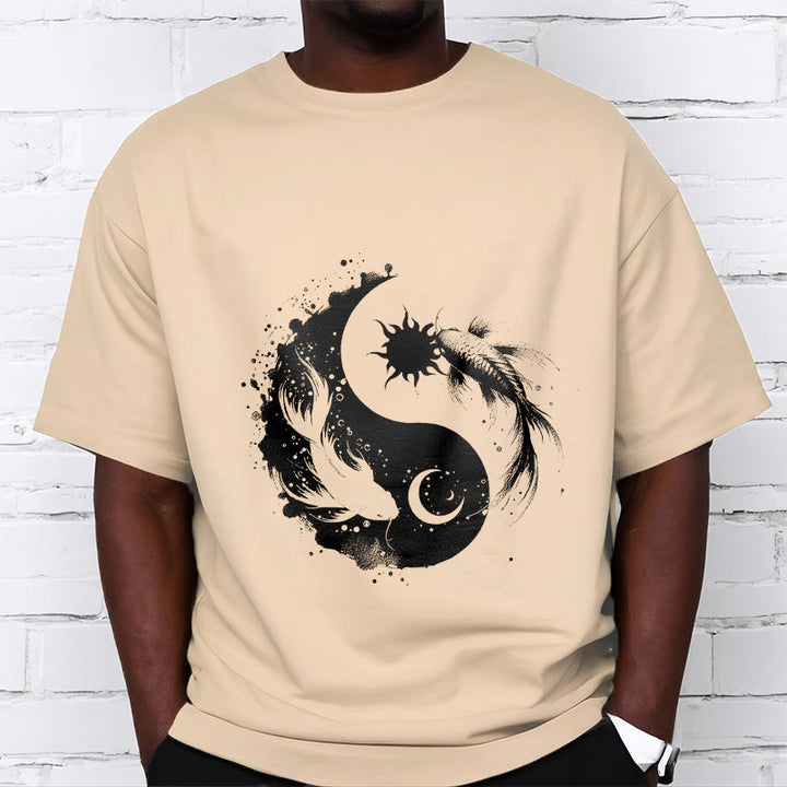 Maglietta con motivo Buddha Stonessun e Moon Yin Yang Koi - image 9