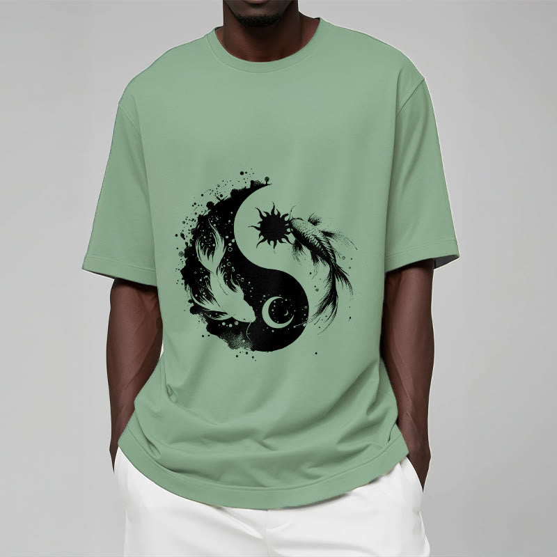 Maglietta con motivo Buddha Stonessun e Moon Yin Yang Koi - image 15