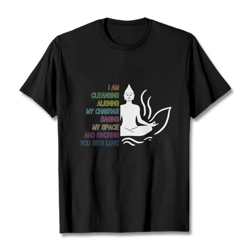 Maglietta con design di meditazione Buddha Stones Buddha Lotus Flower - Nero - 灰色 - image 5