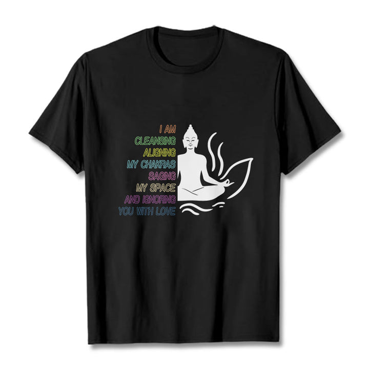Maglietta con design di meditazione Buddha Stones Buddha Lotus Flower - Nero - 灰色 - image 5