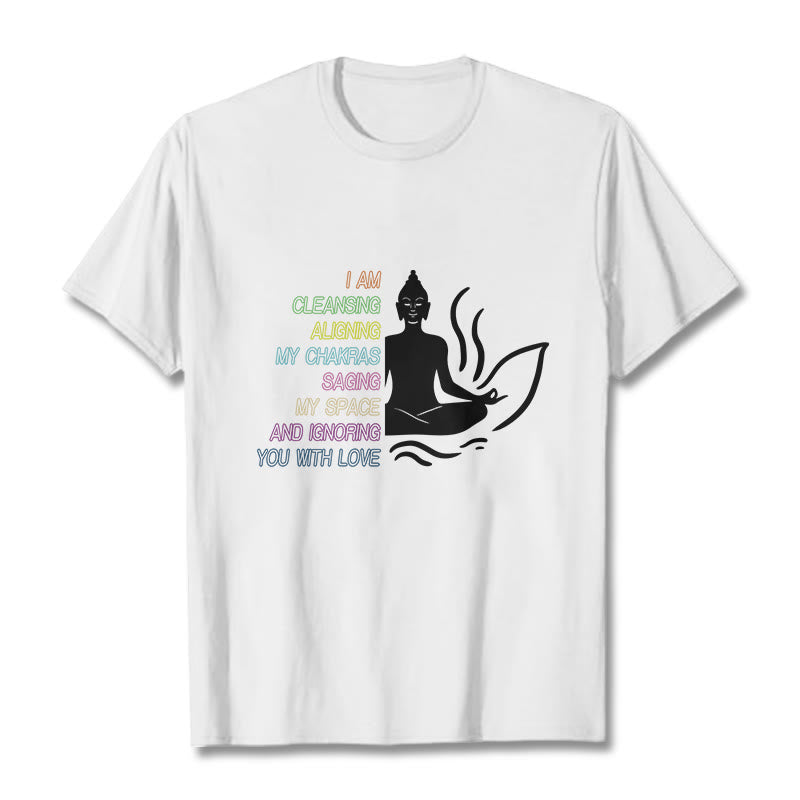 Maglietta con design di meditazione Buddha Stones Buddha Lotus Flower - Bianco - 灰色 - image 1