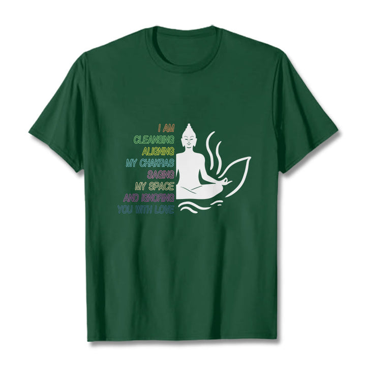 Maglietta con design di meditazione Buddha Stones Buddha Lotus Flower - Verde foresta - 灰色 - image 11