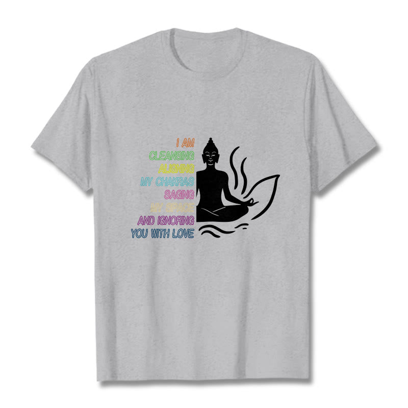Maglietta con design di meditazione Buddha Stones Buddha Lotus Flower - Grigio chiaro - 灰色 - image 20