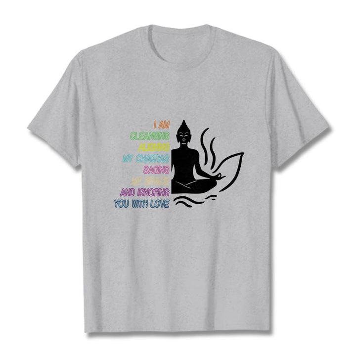Maglietta con design di meditazione Buddha Stones Buddha Lotus Flower - Grigio chiaro - 灰色 - image 20