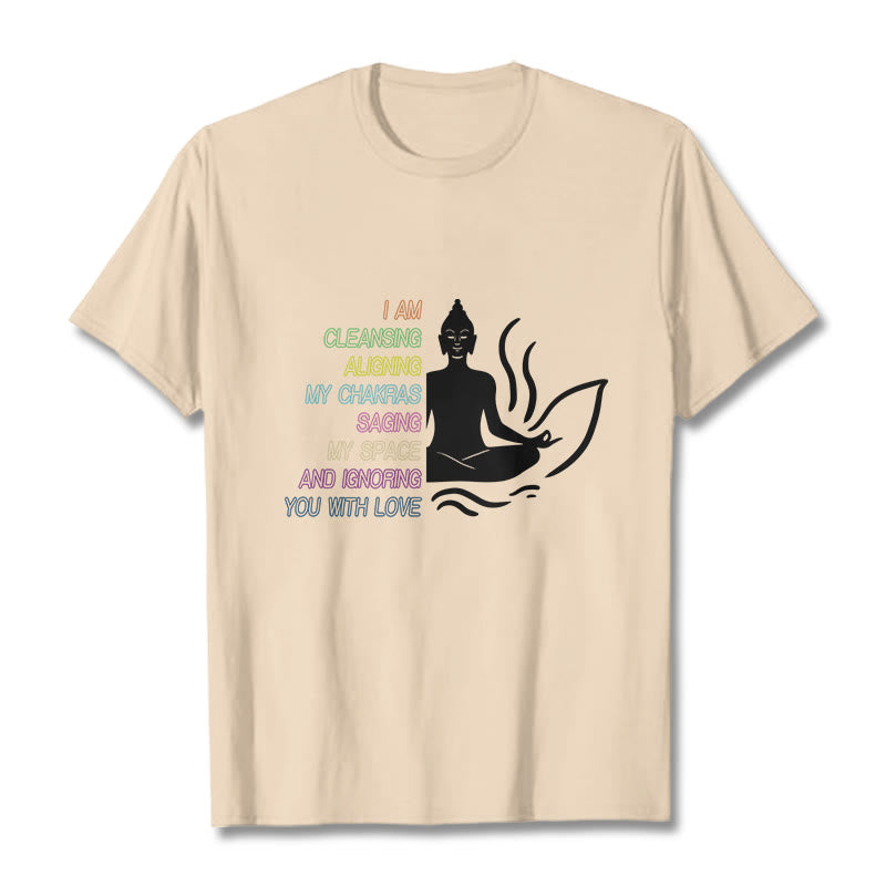 Maglietta con design di meditazione Buddha Stones Buddha Lotus Flower - Biscotto - 灰色 - image 9