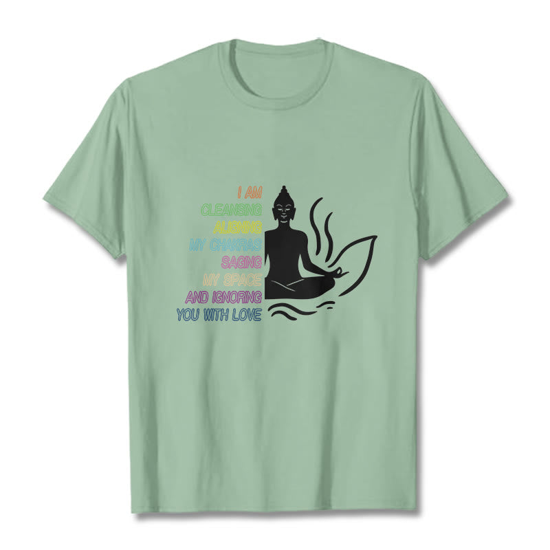 Maglietta con design di meditazione Buddha Stones Buddha Lotus Flower - Verde pallido - 灰色 - image 15