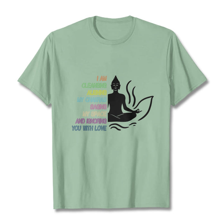 Maglietta con design di meditazione Buddha Stones Buddha Lotus Flower - Verde pallido - 灰色 - image 15